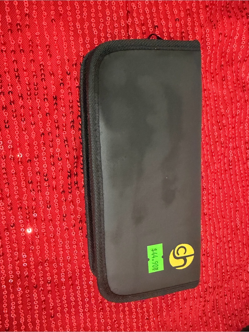 Compact Black Heat-Tool Travel Case with Yellow Logo